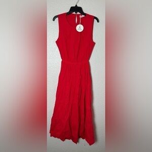 NWT Anrabess Red Sleeveless Open Back Dress